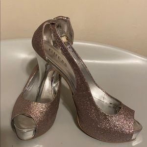 Gently Worn Statement Glitter Heel